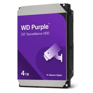 HARD DISK SATA3 3.5 4000GB(4TB) WD44PURZ WD 128MB CACHE 5400RPM PURPLE VIDEOSORVEGLIANZA 24X7
