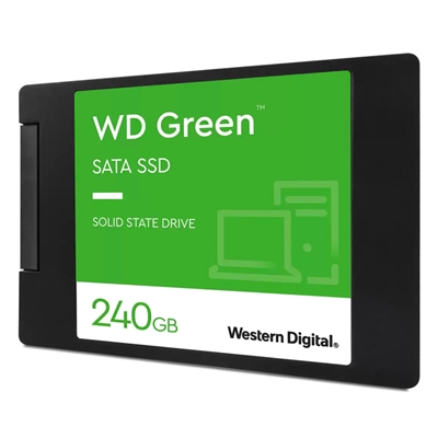 SSD-SOLID STATE DISK 2.5  240GB SATA3 WD GREEN WDS240G3G0A READ:540MB/S-WRITE:465MB/S