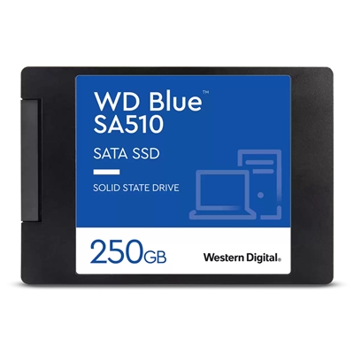 SSD-SOLID STATE DISK 2.5  250GB SATA3 WD BLUE SA510 WDS250G3B0A READ:560MB/S-WRITE:520MB/S