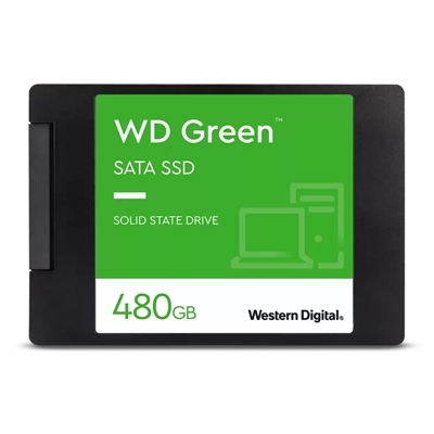 SSD-SOLID STATE DISK 2.5  480GB SATA3 WD GREEN WDS480G3G0A READ:540MB/S-WRITE:465MB/S