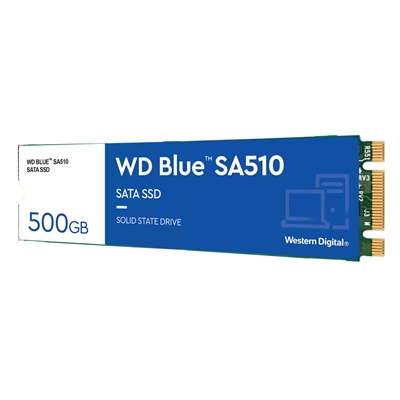 SSD-SOLID STATE DISK M.2(2280)  500GB SATA3 WD BLUE WDS500G3B0B READ:560MB/S-WRITE:530MB/S