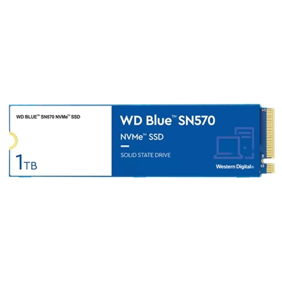 SSD-SOLID STATE DISK M.2(2280) 1000GB(1TB) PCIE3.0X4-NVME WD BLUE SN570 WDS100T3B0C READ:3500MB/S-WRITE:3000MB/S