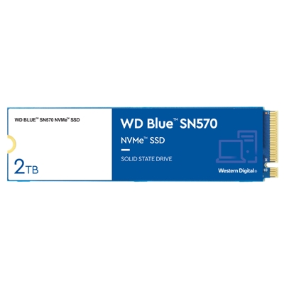 SSD-SOLID STATE DISK M.2(2280) NVME 2000GB(2TB) PCIE3.0X4 WD BLUE SN570 WDS200T3B0C READ:3500MB/S-WRITE:3500MB/S