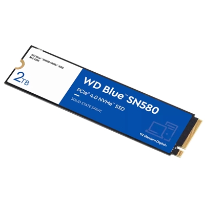 SSD-SOLID STATE DISK M.2(2280) NVME 2000GB(2TB) PCIE4.0X4 WD BLUE SN580 WDS200T3B0E READ:4150MB/S-WRITE:4150MB/S