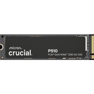 SSD-SOLID STATE DISK M.2(2280) NVME 1000GB(1TB) PCIE5.0X4 CRUCIAL P510 CT1000P510SSD8 READ:11000MB/S-WRITE:9500MB/S