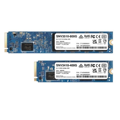 SSD-SOLID STATE DISK M.2 2280 400GB PCIE3.0X4-NVME SYNOLOGY SNV3410-400G READ:3000MB/S-WRITE:750MB/S