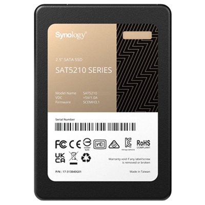 SSD-SOLID STATE DISK 2.5  960GB SATA6 SYNOLOGY SAT5210-960G READ:530MB/S-WRITE:500MB/S - 5Y GARANZIA