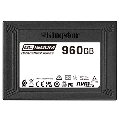 SSD-SOLID STATE DISK 2.5  960GB U.2 NVME PCIE3.0X4 KINGSTON DATACENTER/ENTERPRISE SEDC1500M/960G READ:3100MB/S-WRITE:1700MB/S