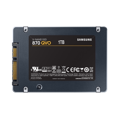 SSD-SOLID STATE DISK 2.5 1000GB (1TB) SATA3 SAMSUNG MZ-77Q1T0BW SSD870 QVO READ:560MB/S-WRITE:530MB/S