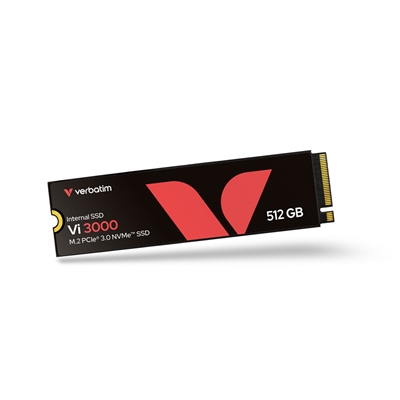 SSD-SOLID STATE DISK M.2(2280) NVME 512GB PCIE3.0X4 VERBATIM VI3000 READ:3100MB/S WRITE:2100MB/S (49374)