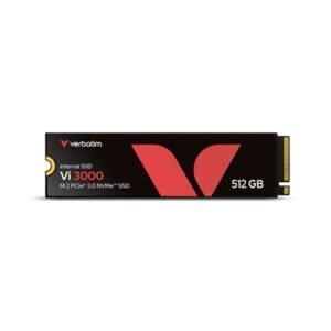 SSD-SOLID STATE DISK M.2(2280) NVME 512GB PCIE3.0X4 VERBATIM VI3000 READ:3100MB/S WRITE:2100MB/S (49374)