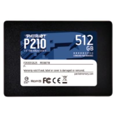 SSD-SOLID STATE DISK 2.5  512GB SATA3 PATRIOT P210S512G25 P210 READ:520MB/S-WRITE:430MB/S