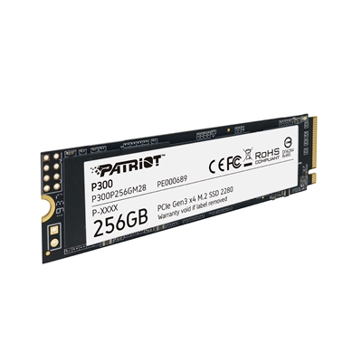 SSD-SOLID STATE DISK M.2(2280) NVME  256GB PCIE3.0X4 PATRIOT P300P256GM28 P300 READ:1700MB/S-WRITE:1100MB/S