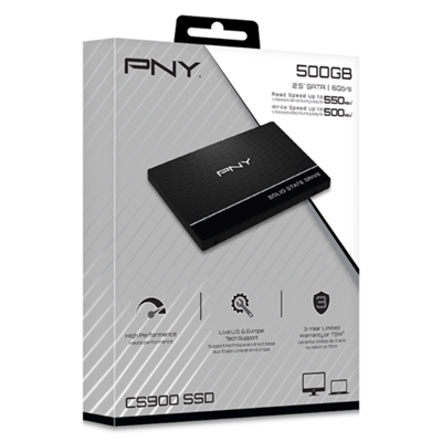 SSD-SOLID STATE DISK 2.5 500GB SATA3 PNY CS900 SSD7CS900-500-RB READ:550MB/S-WRITE:500MB/S