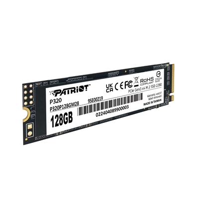 SSD-SOLID STATE DISK M.2(2280) NVME128GB PCIE3.0X4 PATRIOT P320P128GM28 P300 READ:1600MB/S-WRITE:1000MB/S