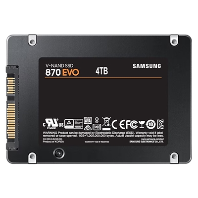 SSD-SOLID STATE DISK 2.5 4000GB (4TB) SATA3 SAMSUNG MZ-77E4T0B SSD870 EVO READ:560MB/S-WRITE:530MB/S