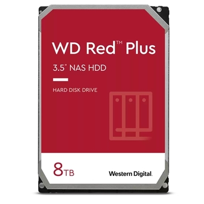 HARD DISK SATA3 3.5 X NAS 8000GB(8TB) WD80EFZZ WD RED PLUS 128MB CACHE 5640RPM FINO A 8 ALLGGIAMENTI