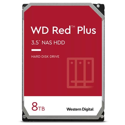 HARD DISK SATA3 3.5 X NAS 8000GB(8TB) WD80EFPX WD RED PLUS 256MB CACHE 5640RPM FINO A 8 ALLGGIAMENTI