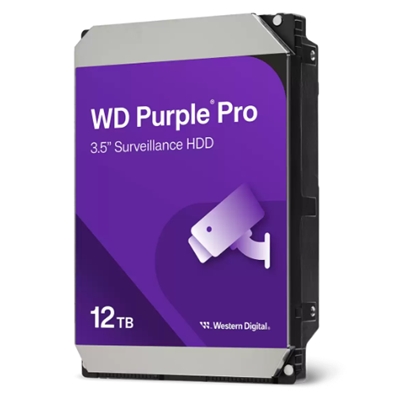 HARD DISK SATA3 3.5 12000GB(12TB) WD122PURP WD 256MB CACHE 7200RPM PURPLE PRO VIDEOSORVEGLIANZA 24X7
