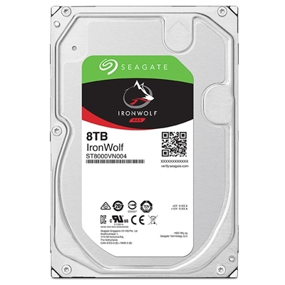 HARD DISK SATA3 3.5 X NAS 8000GB(8TB) SEAGATE IRONWOLF ST8000VN004 7200RPM CACHE 256MB