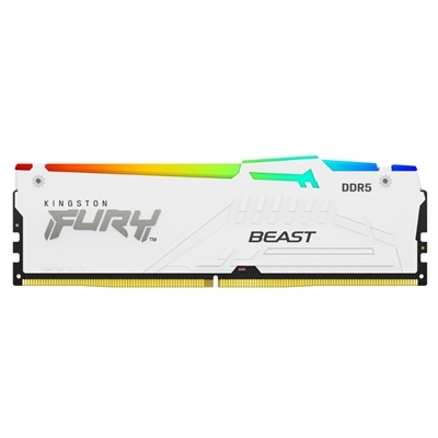 DDR5 32GB(2X16GB) 6000MHZ KF560C36BWEAK2-32 KINGSTON FURY BEAST WHITE RGB EXPO CL36