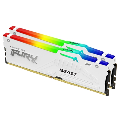 DDR5 64GB(2X32GB) 6000MHZ KF560C36BWEAK2-64 KINGSTON FURY BEAST WHITE RGB EXPO CL36