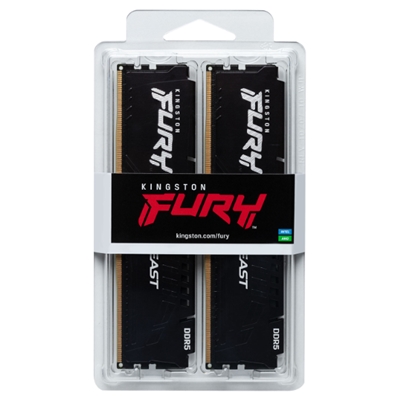 DDR5 32GB(2X16GB) 6000MT/S KF560C30BBEK2-32 KINGSTON FURY BEAST BLACK EXPO CL30