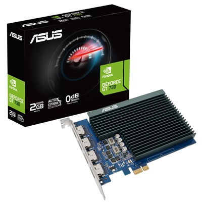 SVGA ASUS GT730-4H-SL-2GD5 GT730 NVIDIA 2GDDR5 64BIT PCIE2.0 927MHZ(O.C.) 4XHDMI HDCP 3840X2160 1SLOT 90YV0H20-M0NA00 FINO:30/06