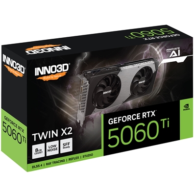 SVGA INNO3D GEFORCE RTX 5060TI TWIN X2 NVIDIA 8GBDDR7 128BIT 2572MHZ-BOOST PCIE5.0 HDMI 3XDP 2SLOT N506T2-08D7-193075N
