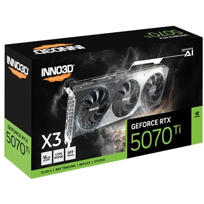 SVGA INNO3D GEFORCE RTX 5070TI X3 NVIDIA 16GBDDR7 256BIT 2452MHZ-BOOST PCIE5.0 HDMI 3XDP 2SLOT N507T3-16D7-176068N
