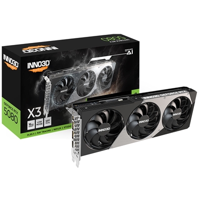 SVGA INNO3D GEFORCE RTX 5080 X3 NVIDIA 16GBDDR7 256BIT 2617MHZ-BOOST PCIE5.0 HDMI 3XDP 2SLOT N50803-16D7-176068N