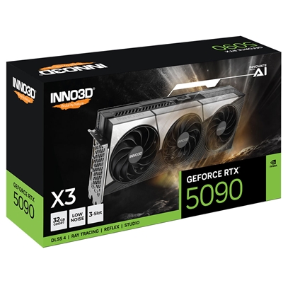 SVGA INNO3D GEFORCE RTX 5090 X3 NVIDIA 32GBDDR7 512BIT 2407MHZ-BOOST PCIE5.0 HDMI 3XDP 3SLOT N50903-32D7-17593928