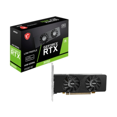 SVGA MSI GEFORCE RTX 3050 LP E 6G OC NVIDIA PCIE4.0 6GDDR6 96BIT 1507MHZ 2XHDMI 1XDL-DVI 1XDP LP + BRACKETS 2SLOT FINO:15/06