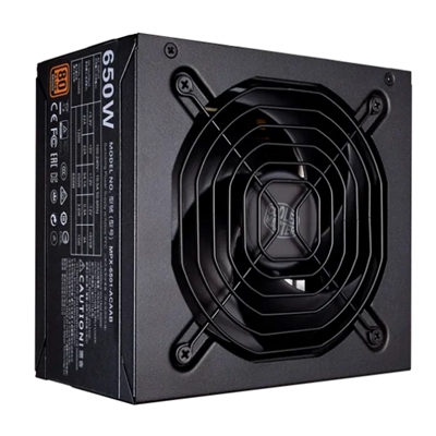 ALIMENTATORE ATX 650W COOLER MASTER MWE650 V3 BRONZE MPE-6501-ACABW-3BEU 650WATT FAN120MM NON MODULARE FINO:30/06