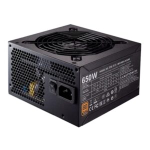 ALIMENTATORE ATX 650W COOLER MASTER MWE650 V3 BRONZE MPE-6501-ACABW-3BEU 650WATT FAN120MM NON MODULARE FINO:30/06