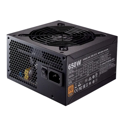 ALIMENTATORE ATX 650W COOLER MASTER MWE650 V3 BRONZE MPE-6501-ACABW-3BEU 650WATT FAN120MM NON MODULARE FINO:30/06