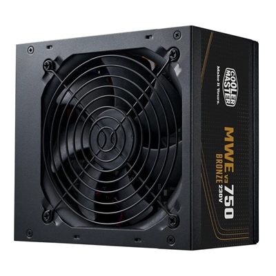 ALIMENTATORE ATX 750W COOLER MASTER MWE750 V3 BRONZE MPE-7501-ACABW-3BEU 750WATT FAN120MM NON MODULARE FINO:30/06