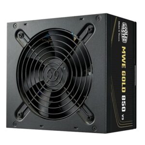 ALIMENTATORE ATX 850W COOLER MASTER MWE GOLD V3 MPE-8506-ACAG-BEU PFC-ATTIVO 80+ 240VAC NON MODULARE FAN120MM 140X150X86MM