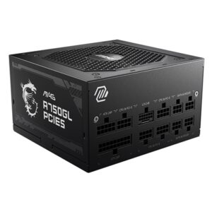 ALIMENTATORE ATX 750WATT MSI MAG A750GL PCIE5 80+GOLD MODULARE FAN120MM ACTIVE PFC FINO:15/06