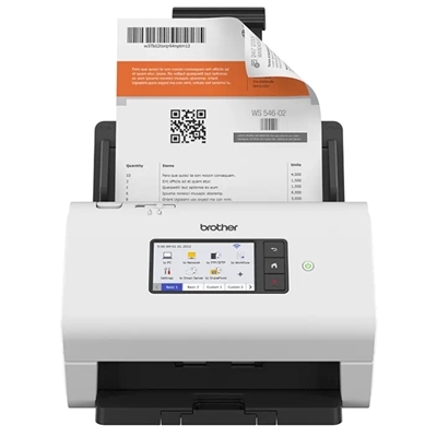 SCANNER BROTHER ADS-4900W DOCUMENTALE (DUAL CIS) A4 60PPM/120IPM 600X600DP ADF100F USB LAN WIFI TOUCH FINO:30/06