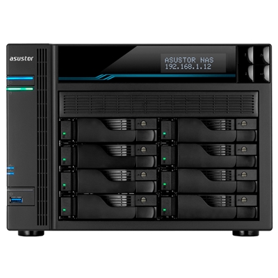 NAS ASUSTOR AS6508T X 8SLOT 3.5/2.5NO HD QC 2.1GHZ-8GB DDR4 -2P 2.5GBE 2P 10G-2P USB3.2-2 X M.2 NVME/SATA-GAR.3Y FINO:31/07