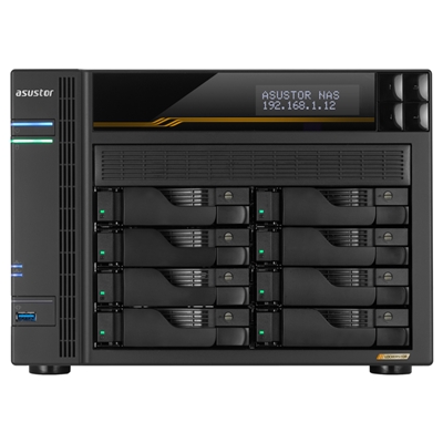 NAS ASUSTOR AS6808T X 8SLOT 3.5/2.5-NO HD- QC 2