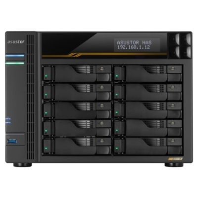NAS ASUSTOR AS6810T X 10SLOT 3.5/2.5 HDD/SSD-NO HD- QC 2