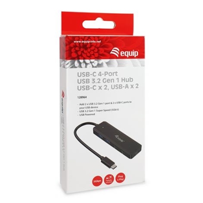 HUB USB-C 4P U EQUIP 128964 USB3.2 GEN.1- EAN: 4015867234235