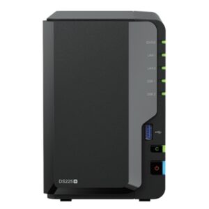 NAS SYNOLOGY DS225+ X 2HD 3.5/2.5 SATA2/3 - NO HD - CELERON J4125 -2GB DDR4-1P LAN RJ45 1GBE 1P LAN RJ45 2.5GBE-2P