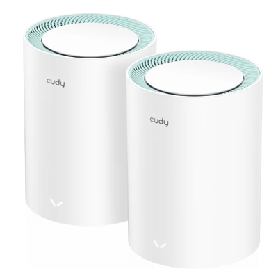 WIRELESS ROUTER AC1200 MESH SOLUTION CUDY M1300(2-PACK) DUALBAND 300MBPS X2.4GHZ-867MBPS X 5GHZ 2P GIGABIT-MU-MIMO (2 PCS)