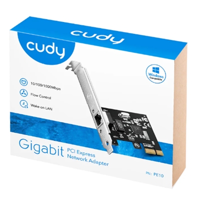 SCHEDA DI RETEPCI EXPRESS GIGABIT CUDY PE10 PORTA RJ45 -CHIPSET REALTEK
