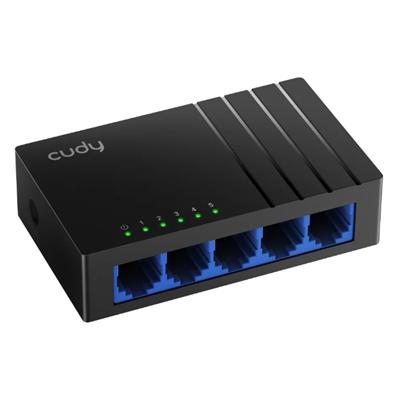 SWITCH 5P LAN GIGABIT CUDY GS105D DESKTOP -PLASTIC CASE
