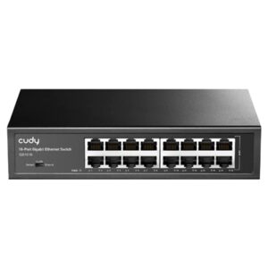 SWITCH 16P LAN GIGABIT CUDY GS1016 IN ACCIAIO - INCL.KIT MONT.RACK