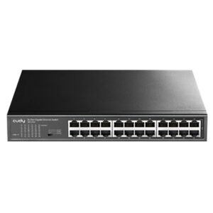 SWITCH 24P LAN GIGABIT CUDY GS1024 IN ACCIAIO - INCL.KIT MONT.RACK
